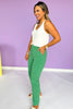 Green Crinkle Woven Straight Leg Joggers *FINAL SALE*