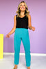 Blue Crinkle Woven Straight Leg Joggers *FINAL SALE*