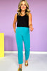 Blue Crinkle Woven Straight Leg Joggers *FINAL SALE*