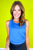 SSYS Royal Ruffle Racerback Honeycomb Active Tank Top