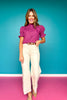 SSYS Dahlia Smocked Top In Purple