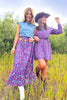 SSYS Daisy One Tier Maxi Skirt In Purple Floral