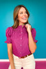 SSYS Dahlia Smocked Top In Purple