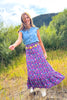 SSYS Daisy One Tier Maxi Skirt In Purple Floral