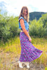 SSYS Daisy One Tier Maxi Skirt In Purple Floral