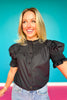SSYS Dahlia Smocked Top In Black