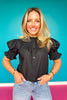 SSYS Dahlia Smocked Top In Black