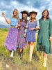 SSYS Rowan Long Sleeve Maxi Dress In Green Animal