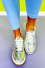 Silver Metallic Finish Sneakers