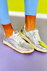 Silver Metallic Finish Sneakers