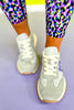 Grey Suede Heel Accent Sneakers