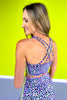 SSYS Lime Pink Neon Animal Print Stripe Sports Bra