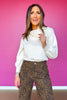 SSYS Farrah Bandana Long Sleeve Sweater In Ivory