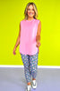 SSYS Open Back Sleeveless Active Air Top In Baby Pink