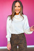 SSYS Farrah Bandana Long Sleeve Sweater In Ivory