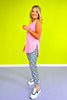 SSYS Open Back Sleeveless Active Air Top In Baby Pink