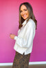 SSYS Farrah Bandana Long Sleeve Sweater In Ivory