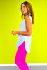 SSYS Open Back Sleeveless Active Air Top In Baby Blue