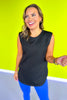 SSYS Open Back Sleeveless Active Air Top In Black
