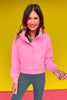 SSYS Cropped Natalie Pullover In Hot Pink