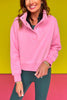 SSYS Cropped Natalie Pullover In Hot Pink