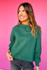 SSYS Farrah Bandana Long Sleeve Sweater In Hunter