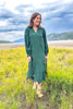 SSYS Rowan Long Sleeve Maxi Dress In Green Animal