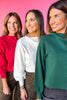 SSYS Farrah Bandana Long Sleeve Sweater In Ivory