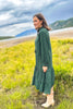 SSYS Rowan Long Sleeve Maxi Dress In Green Animal