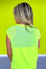 SSYS Short Sleeve Mesh Active Top In Neon Yellow