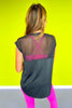 SSYS Short Sleeve Mesh Active Top In Black