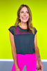 SSYS Short Sleeve Mesh Active Top In Black