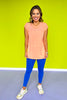 SSYS Short Sleeve Mesh Active Top In Neon Orange