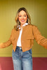 Tan Front Pocket Button Down Jacket