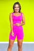 SSYS Neon Pink Incognito Biker Shorts