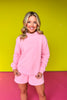 SSYS Wesley Mock Neck Pullover Shorts Set In Pink
