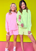 SSYS Wesley Mock Neck Pullover Shorts Set In Lime *FINAL SALE*