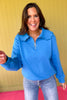 SSYS The Lucy Scallop Pullover In Bright Blue