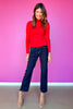 SSYS Mila Knit Turtleneck In Red