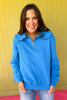 SSYS The Lucy Scallop Pullover In Bright Blue