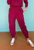SSYS Abigail Barrel Joggers In Maroon