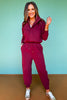 SSYS Elaina Zip Bomber Jacket In Maroon