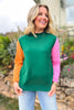 SSYS Lane Colorblock Sweater In Hunter