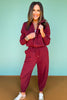 SSYS Abigail Barrel Joggers In Maroon