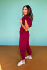 SSYS Abigail Barrel Joggers In Maroon