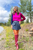 SSYS Lane Colorblock Sweater In Raspberry
