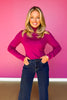 SSYS Mila Knit Turtleneck In Orchid