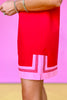 SSYS Celine Red Pink Poplin Sleeveless Dress