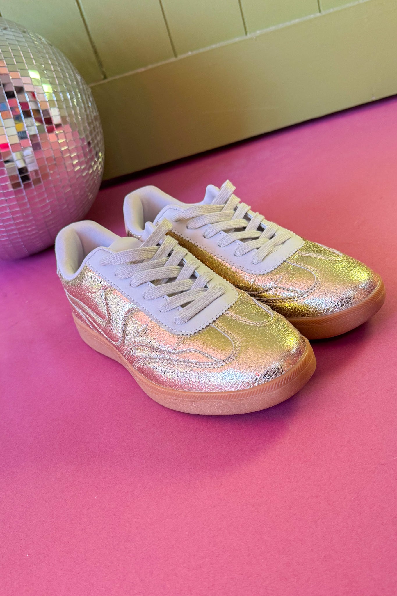 Gold Metallic Sneakers