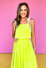 Lime Contrast Scallop Hem Top *FINAL SALE*